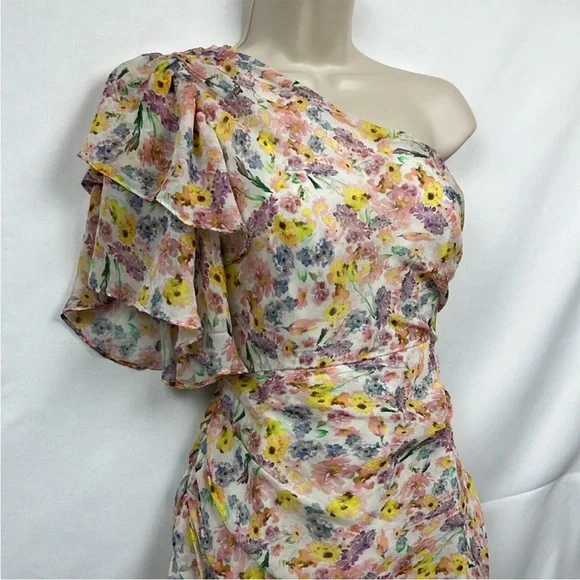 AMUR Clayton Floral One-Shoulder Dress - Picture 4 of 6